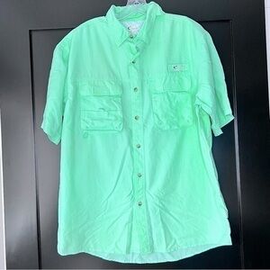 World Wide Sportsman men’s lime green fishing shirt size large
